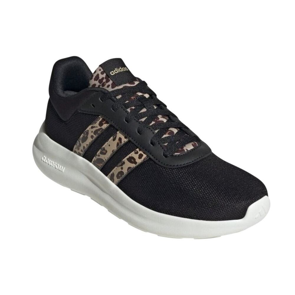adidas Cloudfoam Black & Leopard Print women athletic shoes size 8.5 NWT
